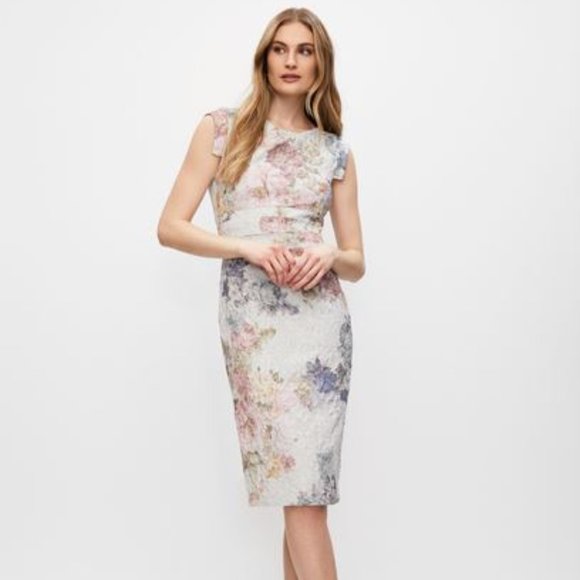 MELANIE LYNE:  Adrianna Papell - Floral Sheath Dress - Picture 1 of 10